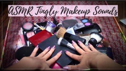 ASMR ? Tingly Makeup Sounds ?  (Nail Tapping, Crinkly Sounds, Soft Spoken)