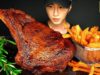 ASMR TOMAHAWK STEAK & FRIES MUKBANG 먹방 | COOKING & EATING SOUNDS | Zach Choi ASMR