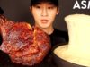 ASMR TOMAHAWK STEAK & STRETCHY CHEESE MUKBANG (No Talking) COOKING & EATING SOUNDS | Zach Choi ASMR