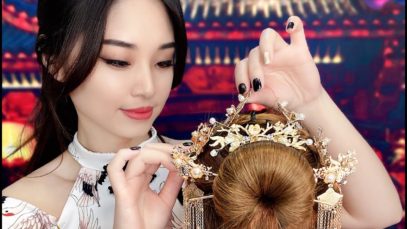 [ASMR] Traditional Chinese Hair Styling and Head Measuring