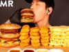ASMR TRIPLE BIG MAC, CHICKEN NUGGETS & FRIES MUKBANG (No Talking) EATING SOUNDS | Zach Choi ASMR