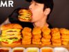 ASMR TRIPLE CHEESEBURGER & CHICKEN NUGGETS MUKBANG (No Talking) EATING SOUNDS | Zach Choi ASMR