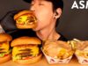 ASMR TRIPLE CHEESEBURGERS & ANIMAL STYLE FRIES MUKBANG (No Talking) EATING SOUNDS | Zach Choi ASMR