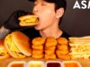 ASMR TRIPLE CHEESEBURGERS & CHICKEN NUGGETS MUKBANG (No Talking) EATING SOUNDS | Zach Choi ASMR