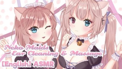 [ASMR] ? Twin Neko Maids Ear Cleaning & Massage ? [Binaural] [Personal Attention]