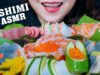 ASMR UNAGI FOOD DELI SASHIMI PLATTER(SALMON,TUNA,TOBIKO EGGS,HERRINGS PRESSED EGGS,OCTOPUS)LINH-ASMR