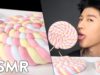 *ASMR* UNICORN MARSHMALLOW LOLLIPOPS (No Talking) Soft Eating Sounds | Zach Choi ASMR