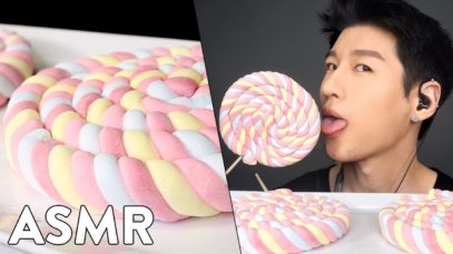 *ASMR* UNICORN MARSHMALLOW LOLLIPOPS (No Talking) Soft Eating Sounds | Zach Choi ASMR