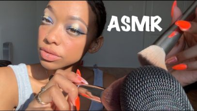 ASMR | Up Close Mic brushing, stippling , gentle tapping