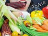 ASMR VEGETABLE PLATTER PUPPLE CORN CARROT CHIVE FLOWER BELL PEPPER TOMATO EATING SOUND | LINH-ASMR