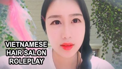 *ASMR* Vietnamese Hair Salon Roleplay (VIET ACCENT) | Hair brush, Scalp massage, Sprays