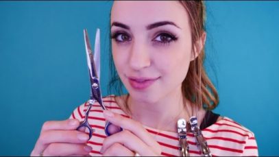 ASMR | Whispered Relaxing Haircut & Style | 60fps