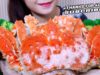 ASMR WHOLE GIANT KING CRAB (For celebrating 400k SUBS) Satisfying EATING SOUNDS | LINH-ASMR