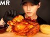 ASMR WHOLE ROTISSERIE CHICKEN + NUCLEAR FIRE & CHEESE SAUCE MUKBANG (No Talking) EATING SOUNDS