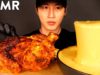 ASMR WHOLE ROTISSERIE CHICKEN & STRETCHY CHEESE FONDUE MUKBANG (No Talking) EATING SOUNDS