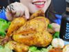 ASMR WHOLE ROTISSERIE CHICKEN WITH PICKLE VIETNAMESE EGGPLANTS , EATING SOUNDS | LINH-ASMR