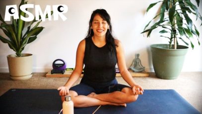 ASMR ?‍♀️ Yoga during a Thunderstorm | Relax | Release