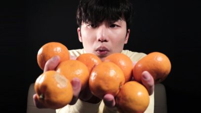 ASMR 손톱 노래질때까지 귤 까먹기