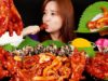ASMR(COOKING) 숯불닭발 SPICY CHICKEN FEET WITH CHARCOAL SCENT, RICE BALL. MUKBANG