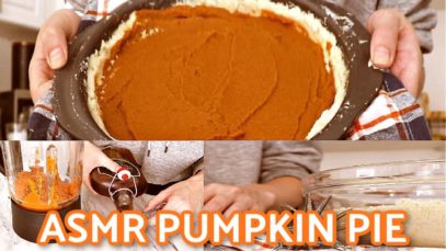 Baking Gluten Free Pumpkin Pie | ASMR | Satisfying Cooking and Baking Sounds