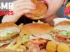 BURGER KING ASMR BIG BITES NO TALKING MUKBANG *WHOPPER FEAST* + 버거킹 먹방