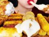 Cheese Balls ASMR  *Fried Chicken, Cheese Stick, Rice Cake* 뿌링클 전메뉴 먹방 NO TALKING EATING SOUNDS