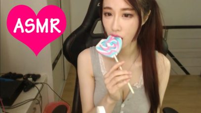 【 Chinese ASMR 】 Licking a Lollipop + Ear Massage + Heartbeating
