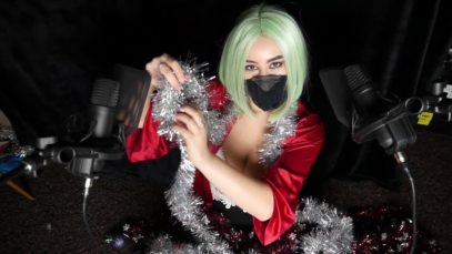 Christmas TINSEL tingles ASMR + tapping