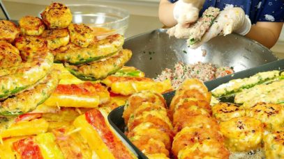 COOKING :) KOREAN THANKSGIVING DAY FOOD (MODUM-JEON) | bokyoung  | 추석 전 부치기(동그랑땡,고추전,꼬지전,동태전,두부전)