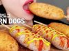 CORN DOG ASMR Eating Sounds (No Talking) KOREAN + 명랑핫도그 먹방 리얼사운드