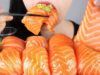 GIANT SALMON SUSHI ASMR NO TALKING EATING SOUNDS MUKBANG 대왕연어초밥 먹방 노토킹 이팅사운드