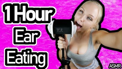 INTENSE EAR EATING and LICKING ASMR [ 1 HOUR LONG ] ⚠⚠
