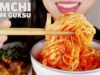KOREAN FOOD ASMR MUKBANG *Spicy Kimchi Noodles* NO TALKING EATING SOUNDS  l 김치비빔국수&돼지갈비 먹방
