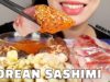 KOREAN SEAFOOD ASMR NO TALKING EATING SOUNDS (Mukbang Korean) l 숭어회+백골뱅이 리얼사운드 먹방