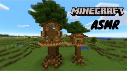 Minecraft ASMR | Building a Treehouse Base ? | Ear-to-ear