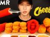 MOST POPULAR FOOD FOR ASMR with CHEETOS (KFC, ONION RINGS, MOZZARELLA CORN DOG, CHICKEN NUGGETS)