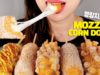 Mozzarella Corn Dogs ASMR NO TALKING EATING SOUNDS MUKBANG KOREAN ㅣ명량핫도그 치즈폭탄 세트 먹방