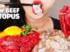 Raw Octopus and Beef ASMR *EXOTIC KOREAN FOOD* NO TALKING EATING SOUNDS MUKBANG 낙지탕탕이 노토킹 이팅사운드 먹방
