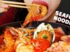 SPICY SEAFOOD NOODLE ASMR *Jjamppong ramyon* NO TALKING EATING SOUNDSㅣ해물짬뽕라면 리얼사운드 먹방