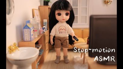 [Stop-motion ASMR] Night in the Doll House