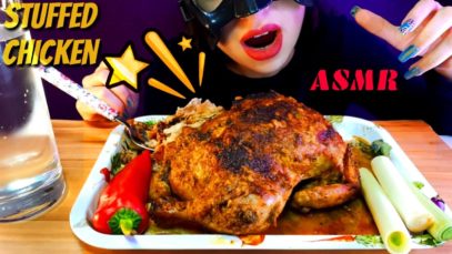تحدي الدجاج المحشي/Stuffed chicken challenge *ASMR*
