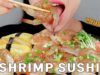 SUSHI ASMR *Soy Sauce Marinated Shrimp(Saeujang)* NO TALKING EATING SOUNDS l간장새우초밥 리얼사운드 먹방
