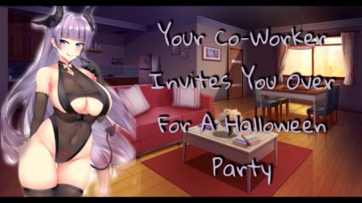 Your Co-Worker Invites You Over For A Halloween Party, But Then……. – [R18 ASMR] –