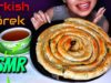 اصوات الاكل الحقيقيه | البوريك التركي بالجبنه والسبانغ | موكبانغ