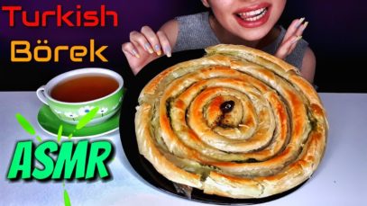 اصوات الاكل الحقيقيه | البوريك التركي بالجبنه والسبانغ | موكبانغ