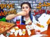 تحدي المينيو الكامل بيتزا وبروبولي ناجتس مقرمش الدجاج كنتاكي، اجنحه مقرمشه / Mukbang Eating show