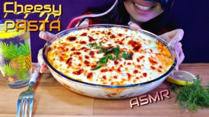 تحدي المعكرونه(الباستا)بالبيشاميل والجبنه/Cheesy PASTA challenge*ASMR*