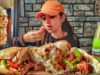 طلبت وجبة اكل تركي شاورما دجاج (دونر) وكفته لحم مشويه | موكبانغ | Izgara köfte & Döner mukbang