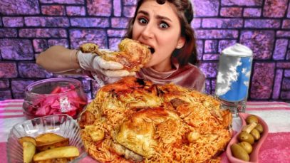 موكبانغ مقلوبه الدجاج الغريبه على طريقتي