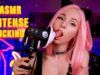 4k ASMR | Intense Ear licking Cat Play|
